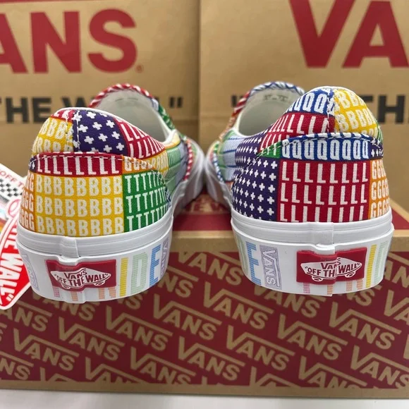 Vans Men's Shoes - Multicolor Classic Slip-On (Pride) Multi/True White Sneakers